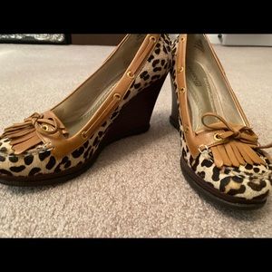 Sperry wedge leopard